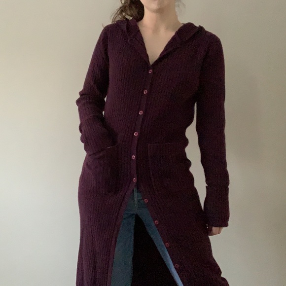 Vintage Dex Jeans Long Red Cardigan 🧶 - Picture 3 of 6